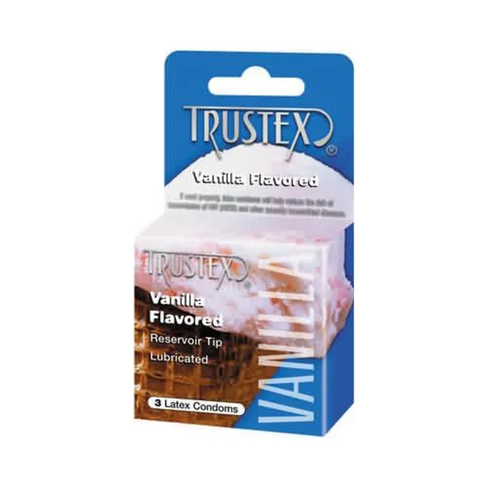 Dildos Trustex Flavored Condoms Vanilla 3 Pack Fairvillacom