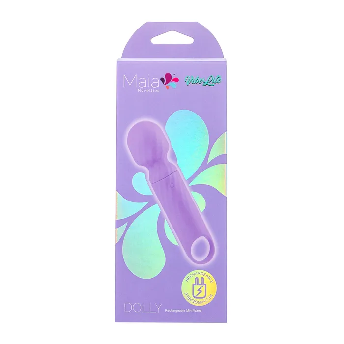 DOLLY PURPLE SILICONE MINI WAND RECHARGEABLE Maia Toys Vibrators