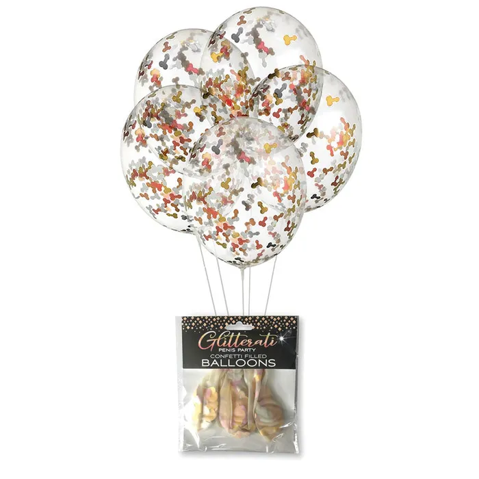 Enhancers ShhhWndsr Glitterati Confetti Balloons Party Balloons 5 Pack