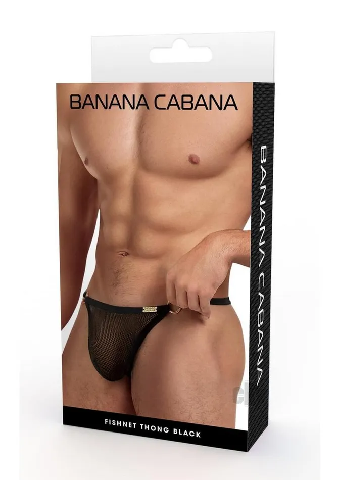 Fairvillacom Anal Banana Cabana Gstring Mesh Lgxl Black