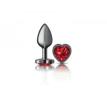 Fairvillacom Anal Cheeky Charms Gunmetal Metal Butt Plug Heart Dark Red Small Fairvillacom Anal Cheeky Charms Gunmetal Metal Butt Plug Heart Dark Red Small