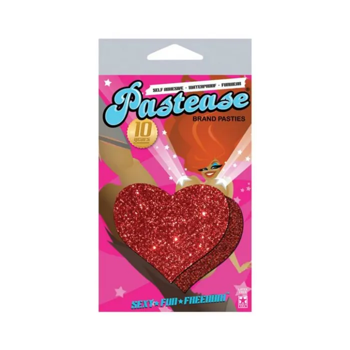 Fairvillacom Anal Heart Red Glitter Pasties OS
