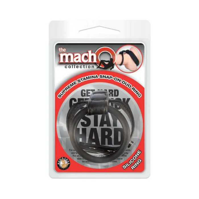 Fairvillacom Anal Macho Supreme Stamina Snap On Duo Ring Black