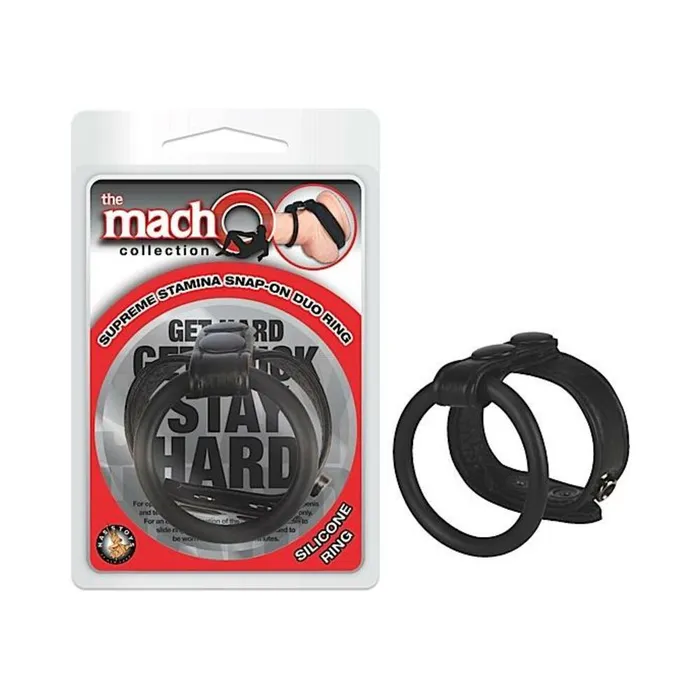 Fairvillacom Anal Macho Supreme Stamina Snap On Duo Ring Black