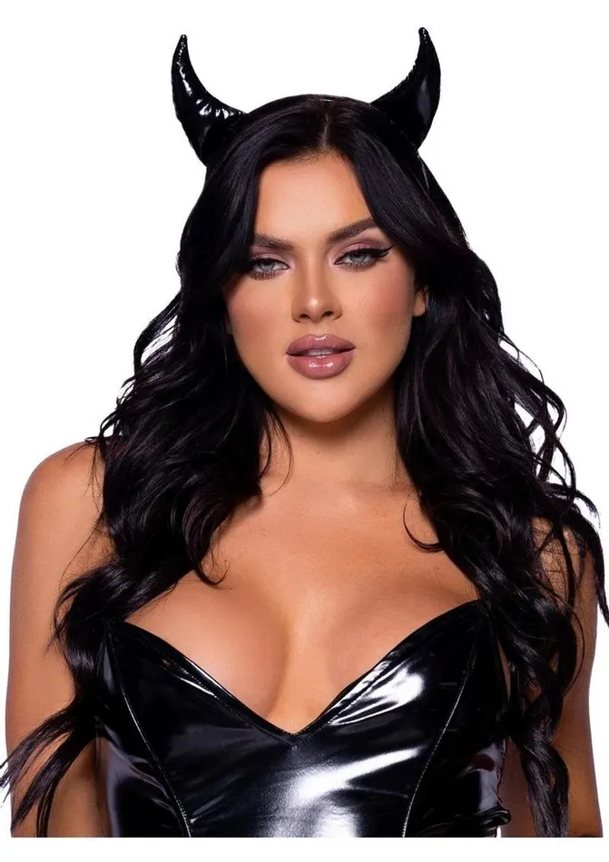Fairvillacom Anal Vinyl Devil Horns Os Black