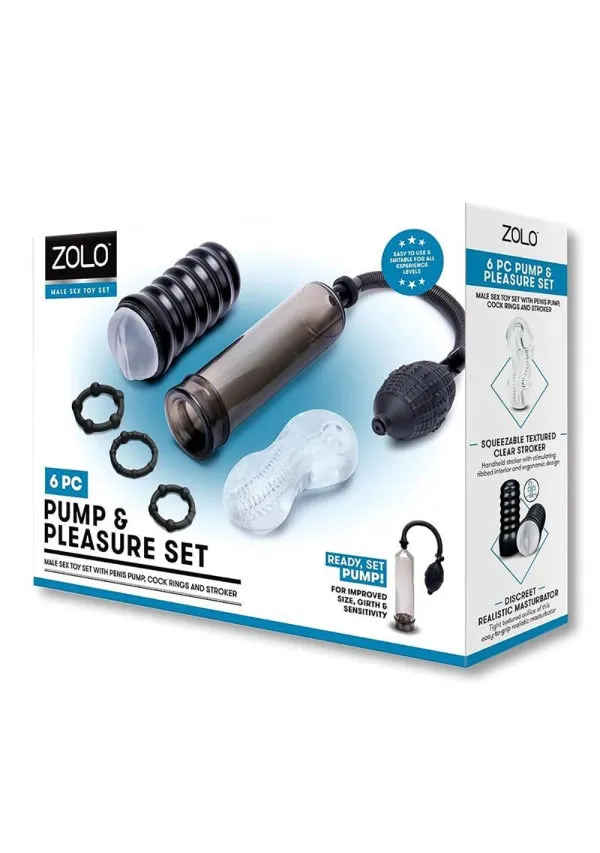 Fairvillacom Anal ZOLO 6 pc Pump Pleasure Set Black