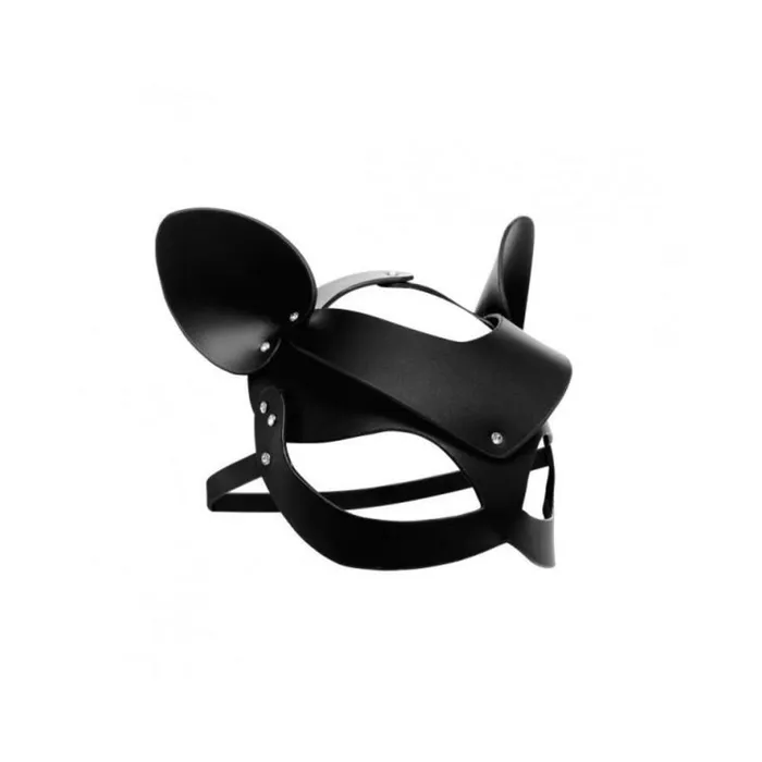 Fairvillacom Bad Kitten Leather Cat Mask Black OS Restraints Fairvillacom Bad Kitten Leather Cat Mask Black OS Restraints