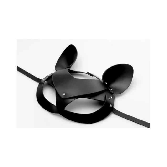 Fairvillacom Bad Kitten Leather Cat Mask Black OS Restraints Fairvillacom Bad Kitten Leather Cat Mask Black OS Restraints