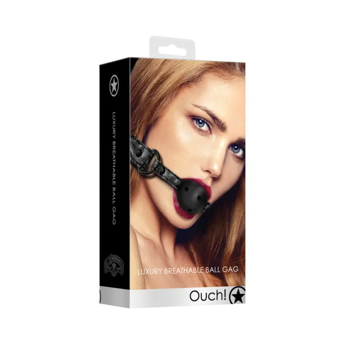 Fairvillacom Breathable Luxury Ball Gag Burgundy Male Sex Toys