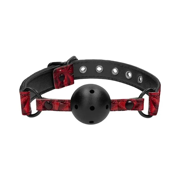Fairvillacom Breathable Luxury Ball Gag Burgundy Male Sex Toys