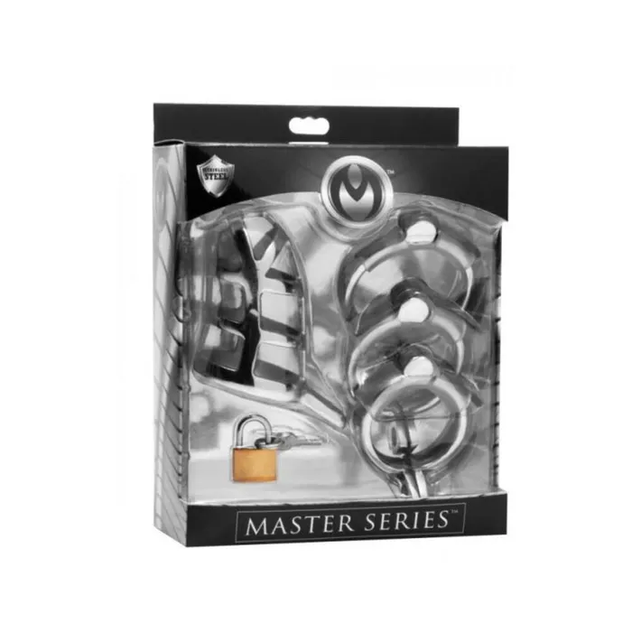 Fairvillacom Detained Stainless Steel Chastity Cage Male Sex Toys