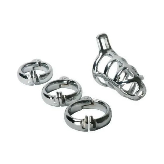 Fairvillacom Detained Stainless Steel Chastity Cage Male Sex Toys