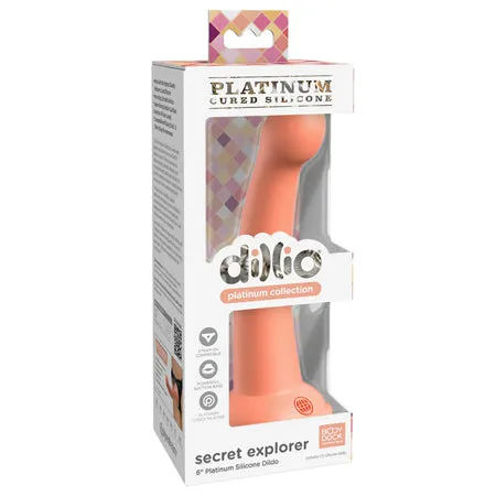 Fairvillacom Dildos Dillio Platinum 6 Secret Explorer Silicone Dildo Peach