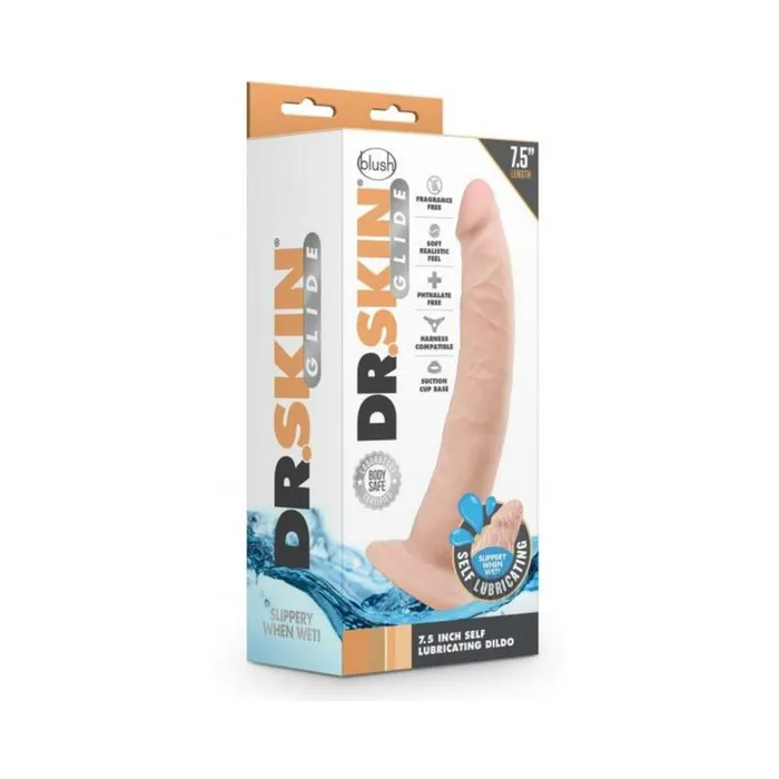 Fairvillacom Dildos Dr Skin Glide 75 Selflubricating Dildo Vanilla