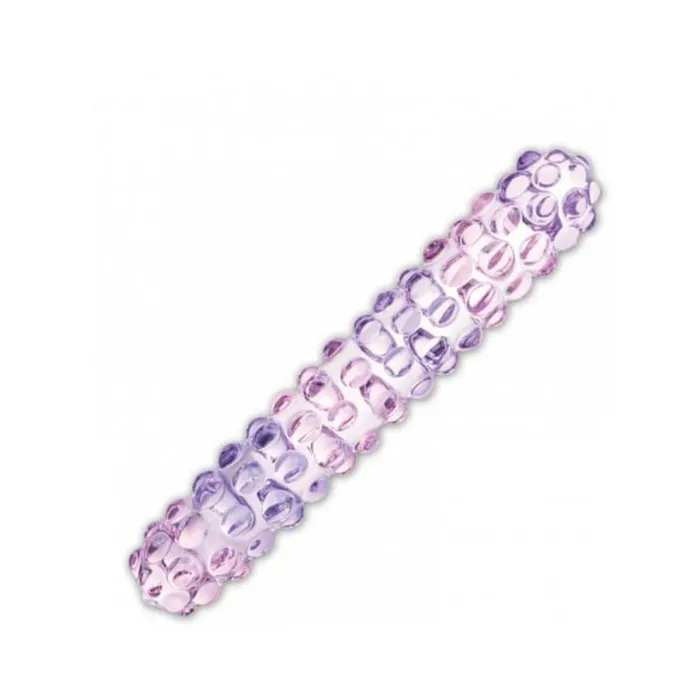 Fairvillacom Dildos Purple Rose Nubby Glass Dildo