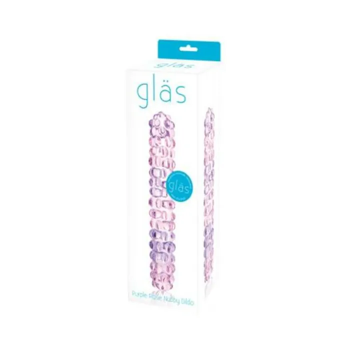 Fairvillacom Dildos Purple Rose Nubby Glass Dildo
