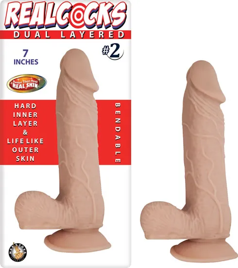 Fairvillacom Dildos REAL COCKS DUAL LAYERED 2 FLESH 7 
