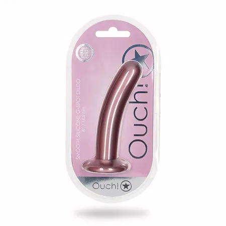 Fairvillacom Dildos Shots Ouch 6 Smooth GSpot Dildo Rose Gold