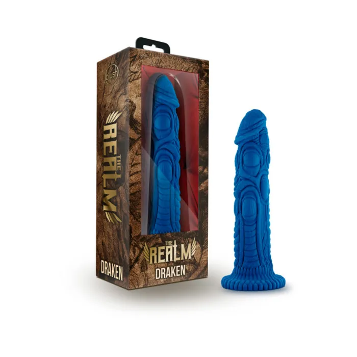 Fairvillacom Dildos The Realm Draken Lock On Dildo Blue