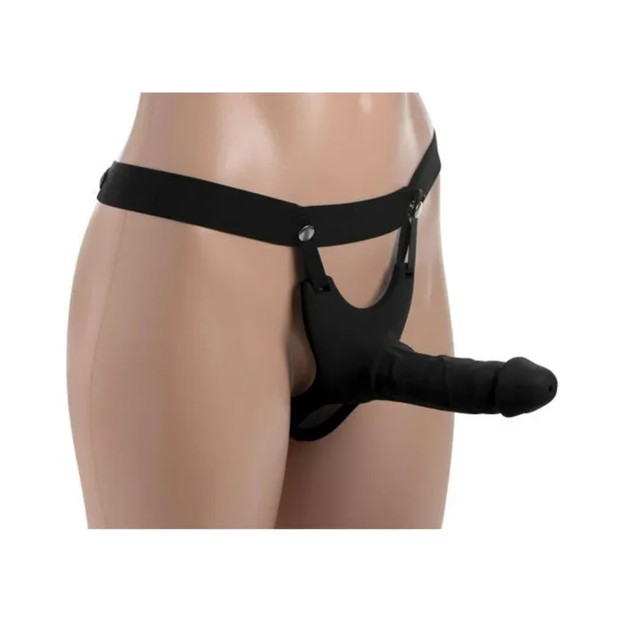 Fairvillacom Female Sex Toys Hollow Silicone Dildo Strapon Black