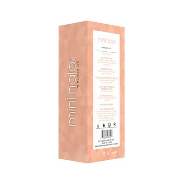 Fairvillacom Female Sex Toys Mini Halo Wireless Wand 20x Silicone Peach Fuzz