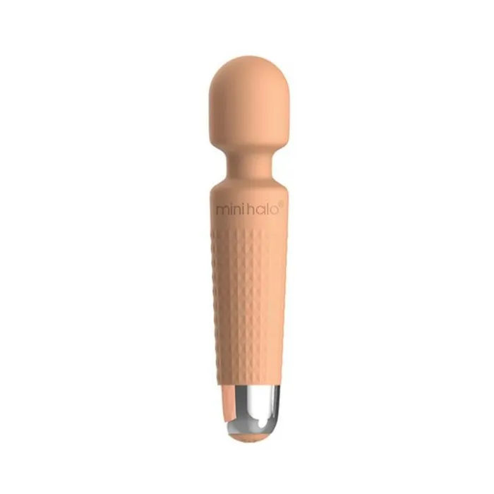 Fairvillacom Female Sex Toys Mini Halo Wireless Wand 20x Silicone Peach Fuzz