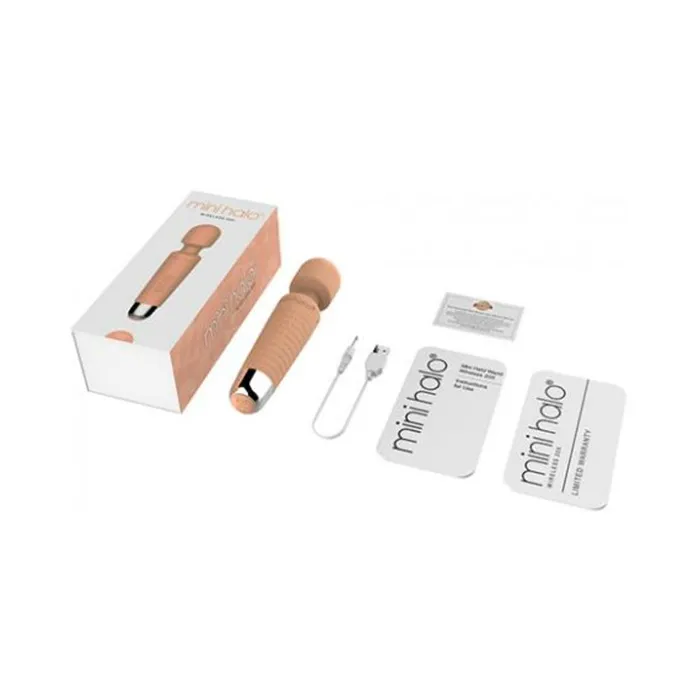 Fairvillacom Female Sex Toys Mini Halo Wireless Wand 20x Silicone Peach Fuzz