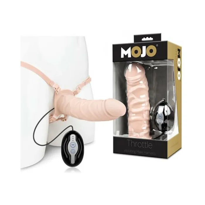 Fairvillacom Female Sex Toys Mojo Throttle Vibrating Male Harness Beige