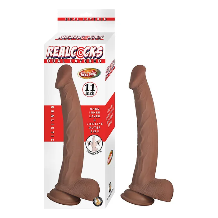 Fairvillacom Female Sex Toys Realcocks Dual Layered 11in Brown