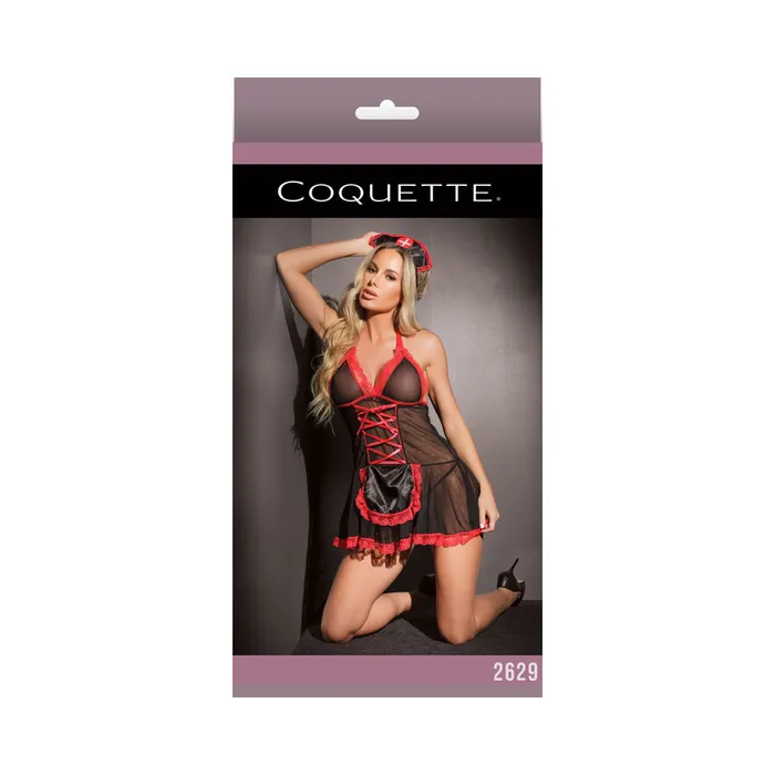 Fairvillacom Nurse Babydoll Black Red Os Anal