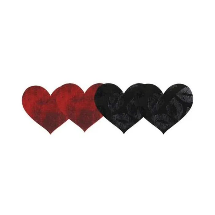 Fairvillacom Stolen Kisses Hearts Pasties Red Black 2 Pack Anal