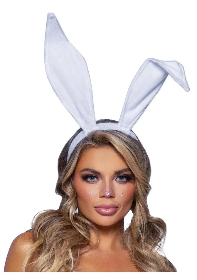 Fairvillacom Vibrators Bendable Velvet Bunny Ears Os White