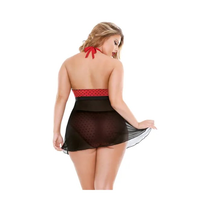 Fairvillacom Vibrators Curve Valentina Babydoll RedBlack 1X2X