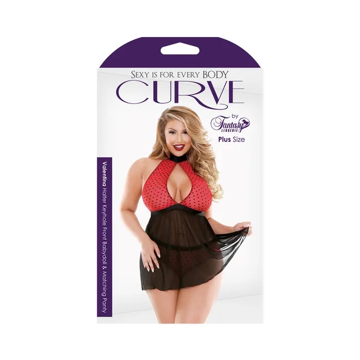 Fairvillacom Vibrators Curve Valentina Babydoll RedBlack 1X2X