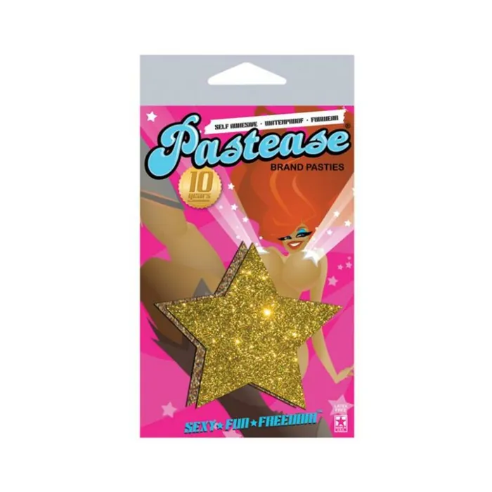 Fairvillacom Vibrators Gold Glitter Rock Star Pasties OS