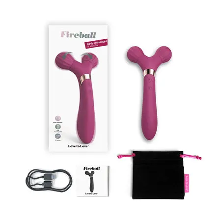 Fairvillacom Vibrators Love to Love Fireball Forked Vibrator Plum Star
