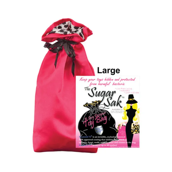 Fairvillacom Vibrators Sugar Sak AntiBacterial Toy Bag Large Red