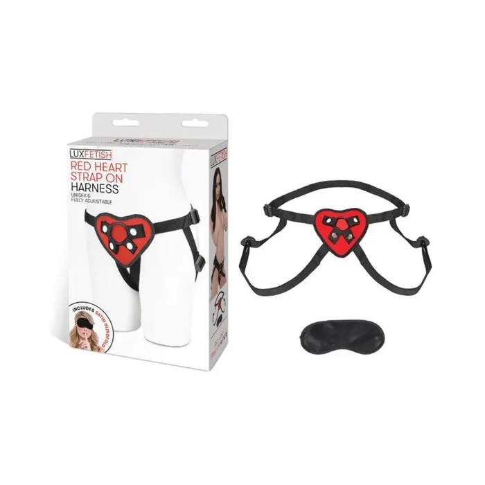 Female Sex Toys Fairvillacom Lux Fetish Red Heart Strap On Harness OS