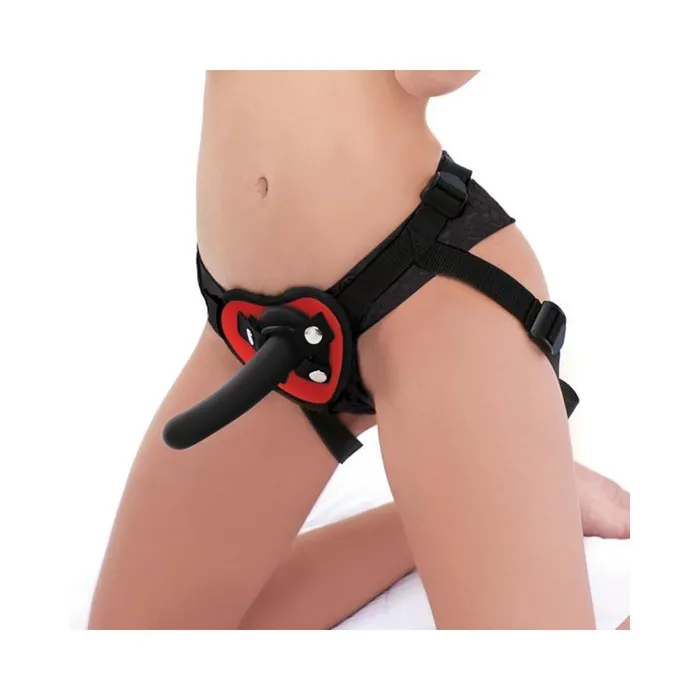 Female Sex Toys Fairvillacom Lux Fetish Red Heart Strap On Harness OS