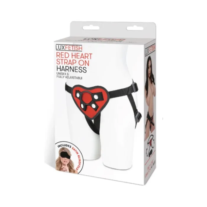 Female Sex Toys Fairvillacom Lux Fetish Red Heart Strap On Harness OS