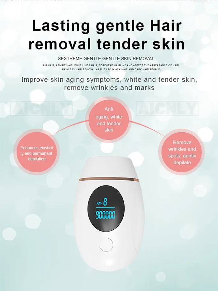 Female Sex Toys IPL Laser Hair Removal Machine with LED display panel 900000 flash ShhhOb