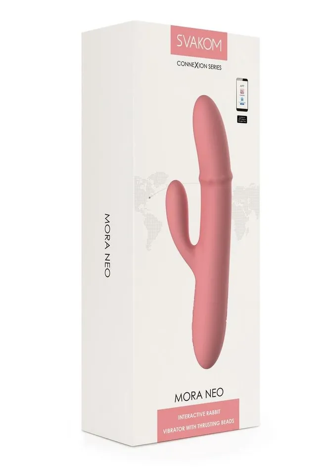 Female Sex Toys Neo Interactive Rabbit Vibe with Thrusting Beads Svakom