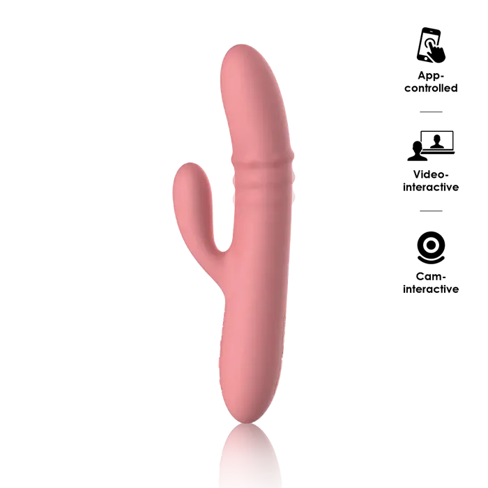 Female Sex Toys Neo Interactive Rabbit Vibe with Thrusting Beads Svakom