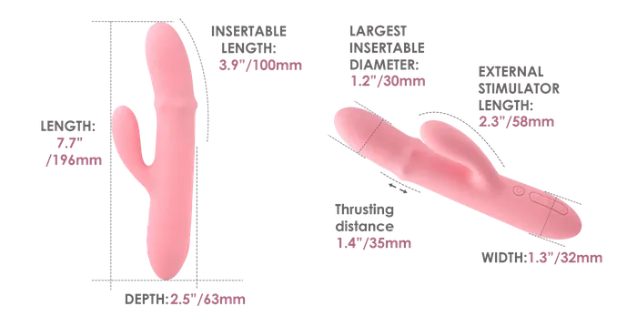 Female Sex Toys Neo Interactive Rabbit Vibe with Thrusting Beads Svakom
