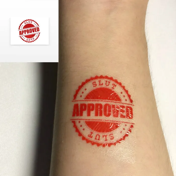 Female Sex Toys ShhhOb Temporary waterproof tattoos for BDSM slaves Approved Slut Female Sex Toys ShhhOb Temporary waterproof tattoos for BDSM slaves Approved Slut