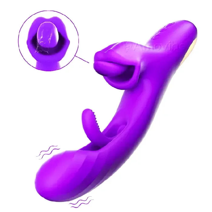 G spot Flapping Vibrator with Tongue Licking Vibration Amovibe Female Sex Toys G spot Flapping Vibrator with Tongue Licking Vibration Amovibe Female Sex Toys