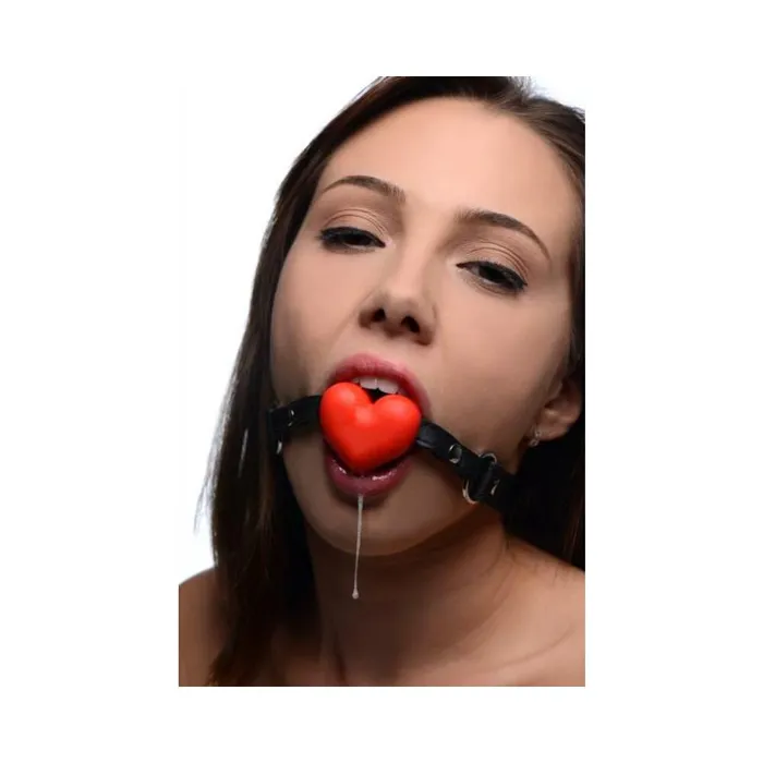 Heart Beat Silicone Heart Shaped Mouth Gag Red Fairvillacom Anal
