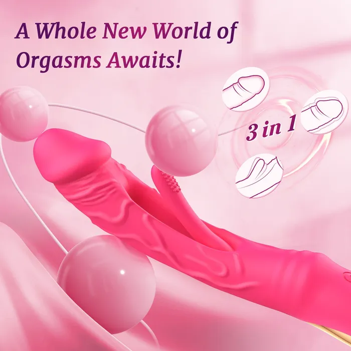 KERERO Female Sex Toys LureLink Dildo Flapping Vibrator