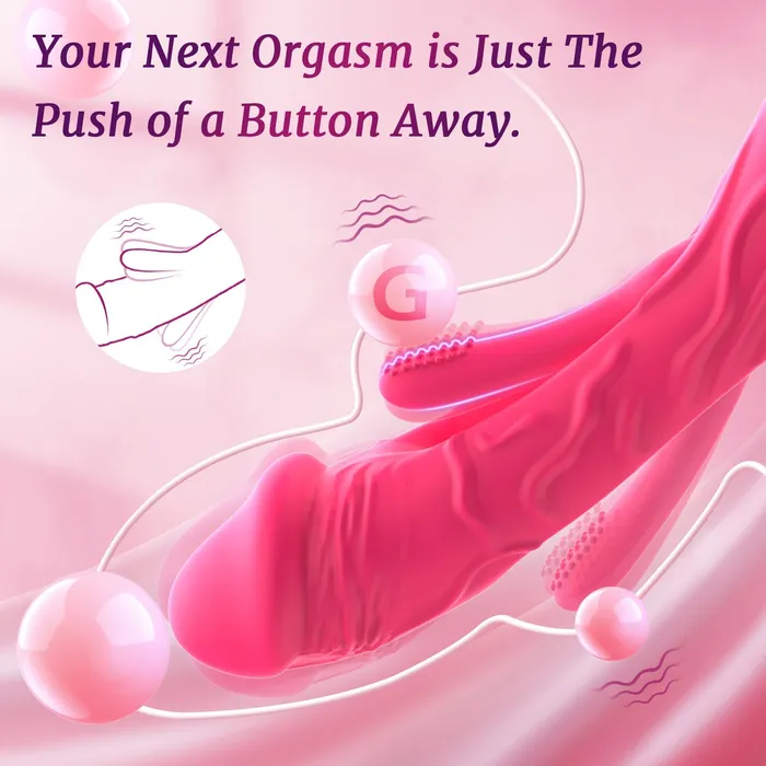 KERERO Female Sex Toys LureLink Dildo Flapping Vibrator