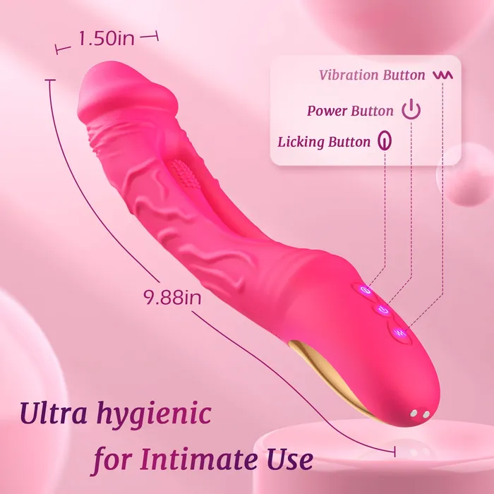 KERERO Female Sex Toys LureLink Dildo Flapping Vibrator